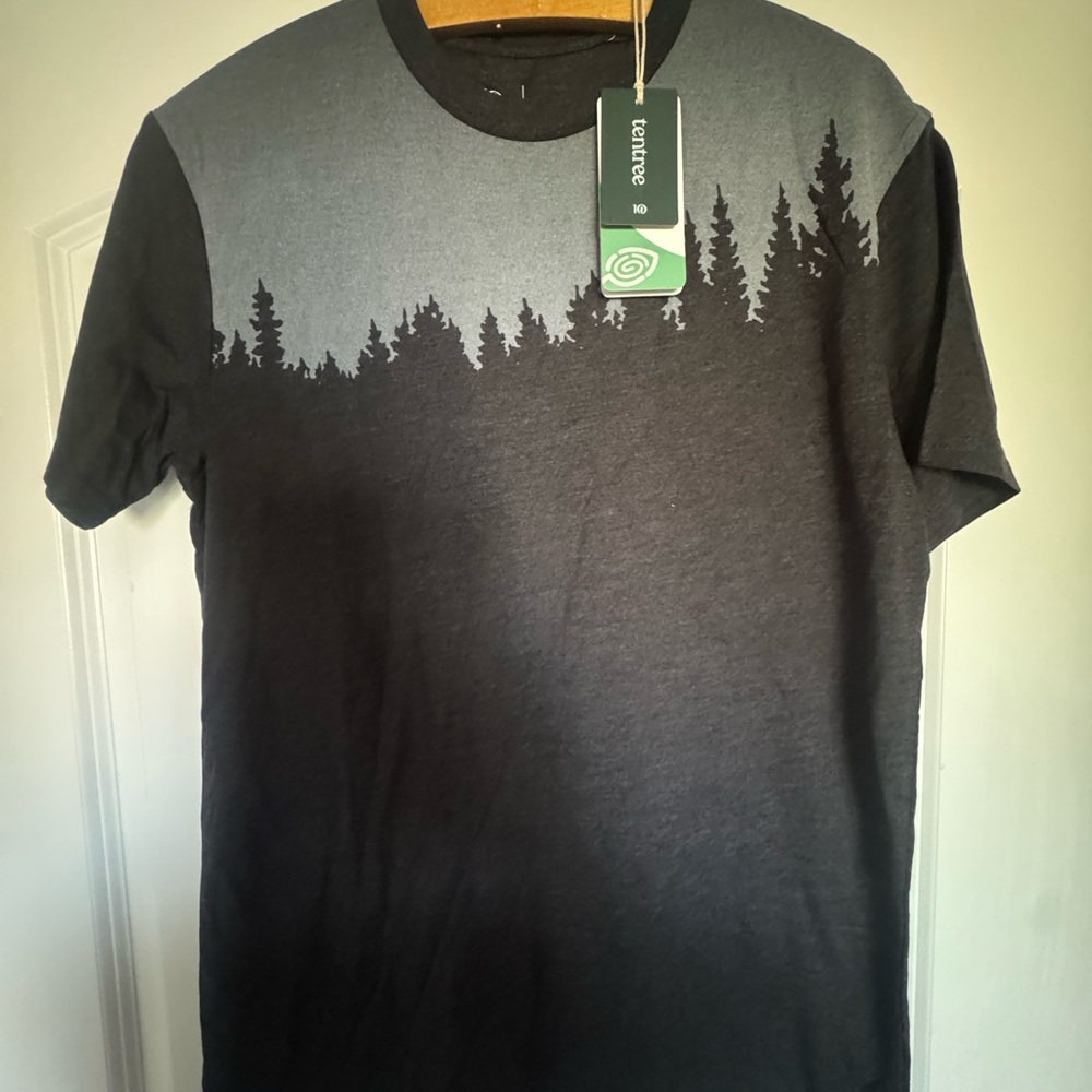 Tentree Charcoal and Black Forest Tee